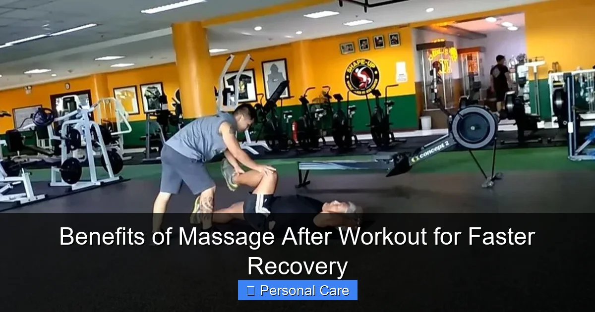 Benefits of Massage After Workout for Faster Recovery