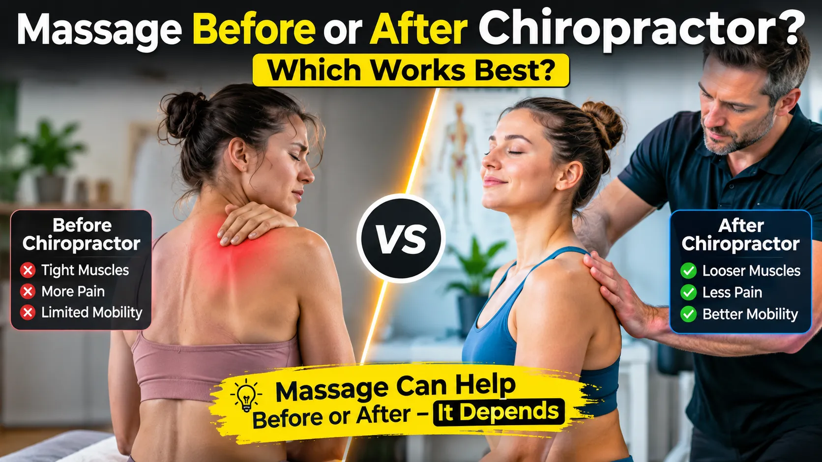 What Does Massage Before or After Chiropractor Mean