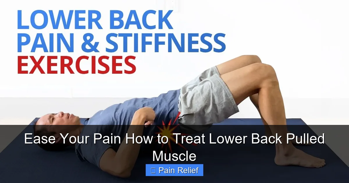 Ease Your Pain How to Treat Lower Back Pulled Muscle