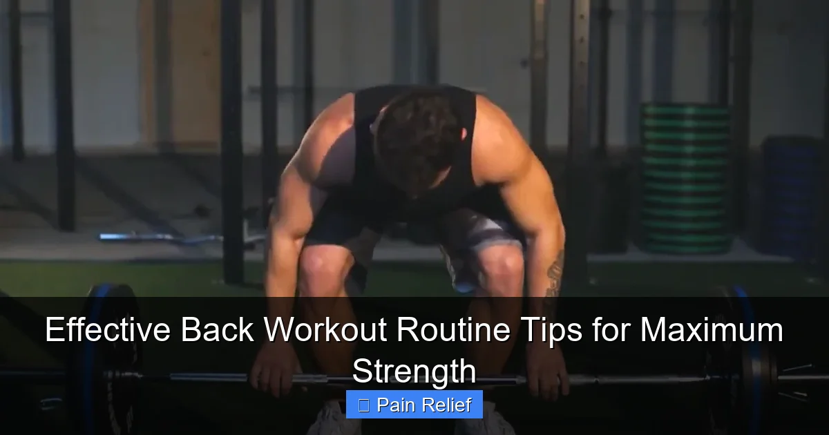 Effective Back Workout Routine Tips for Maximum Strength