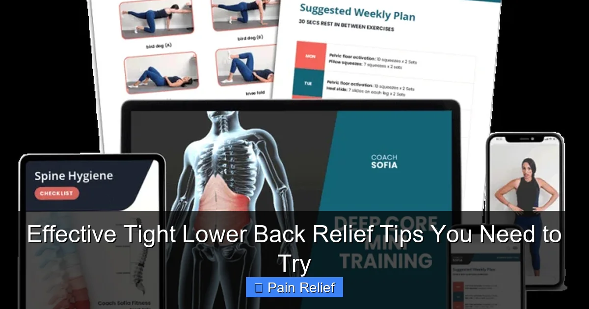 Effective Tight Lower Back Relief Tips You Need to Try