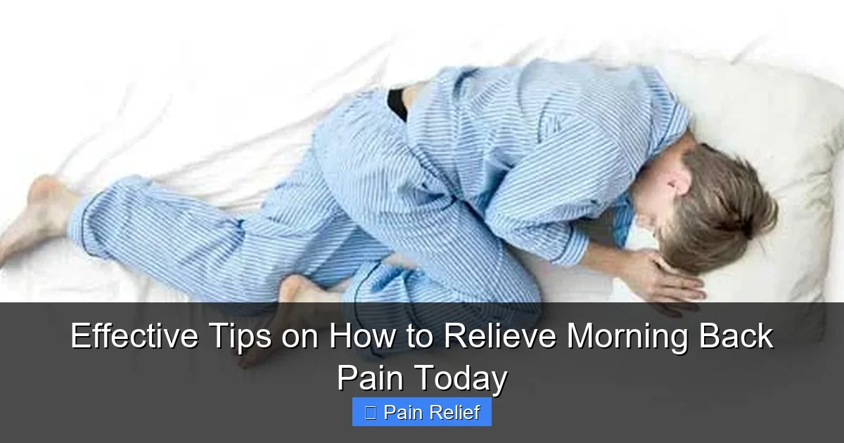 Effective Tips on How to Relieve Morning Back Pain Today