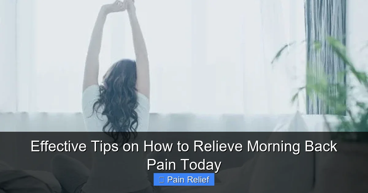Effective Tips on How to Relieve Morning Back Pain Today