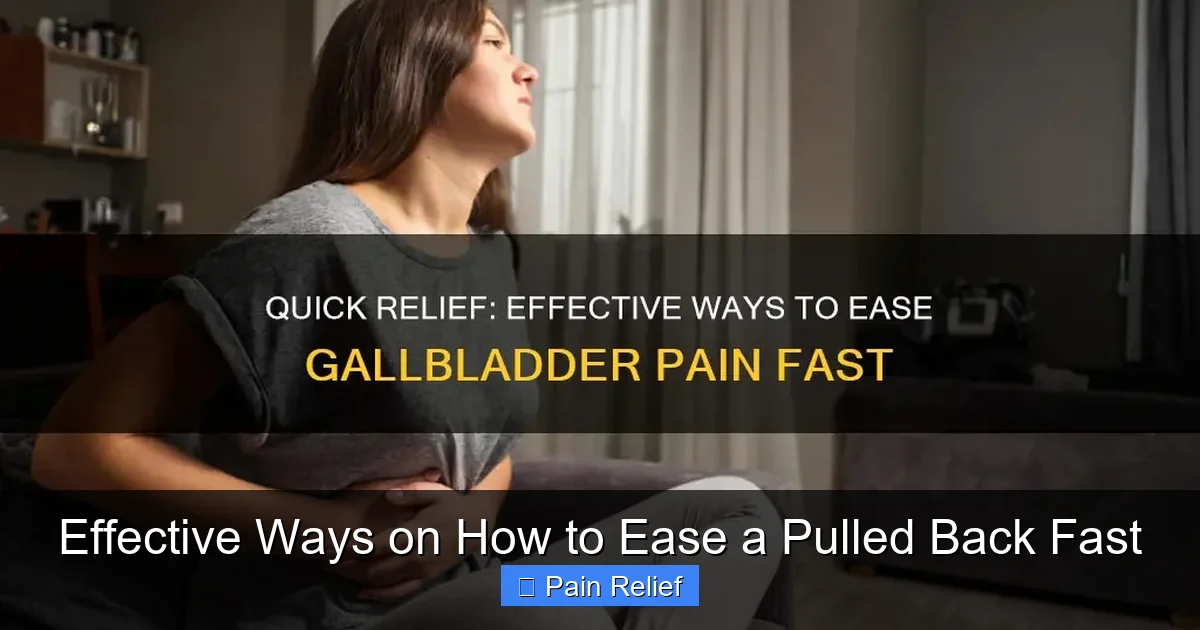 Effective Ways on How to Ease a Pulled Back Fast