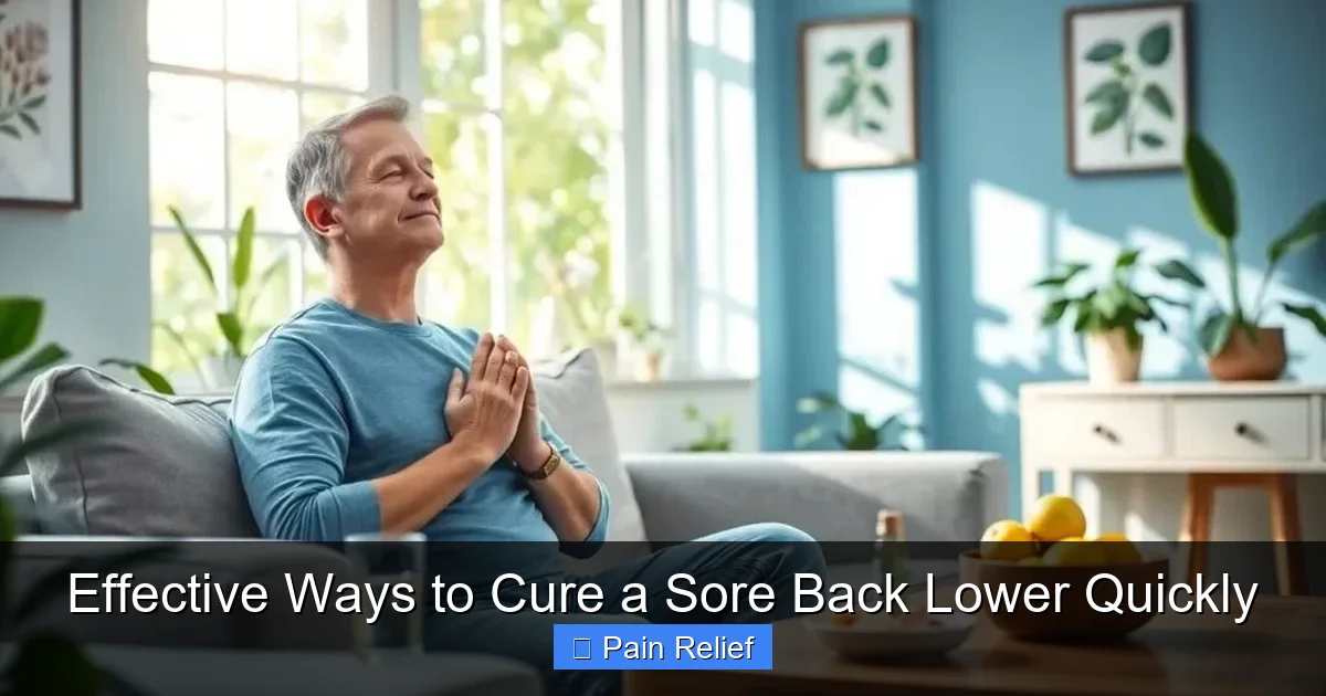 Effective Ways to Cure a Sore Back Lower Quickly