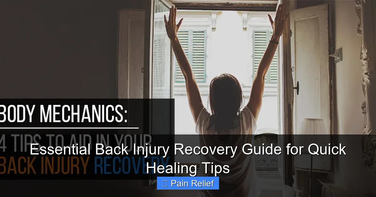 Essential Back Injury Recovery Guide for Quick Healing Tips