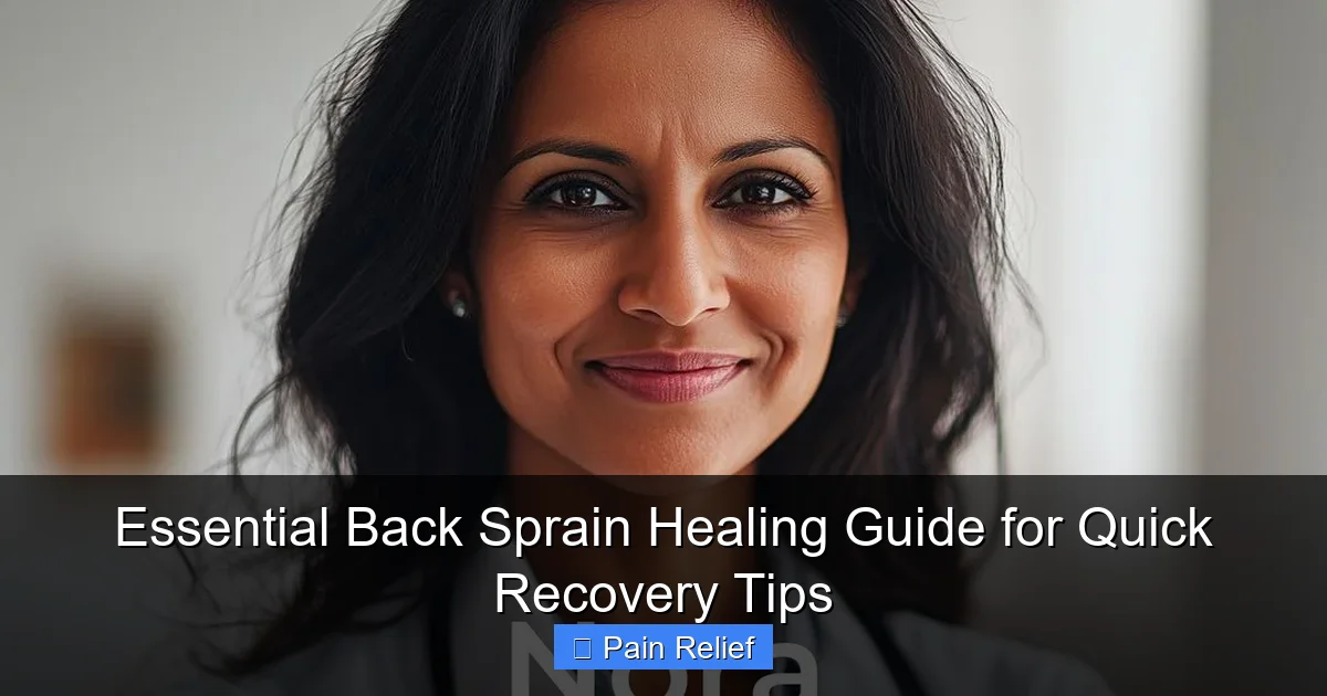 Essential Back Sprain Healing Guide for Quick Recovery Tips