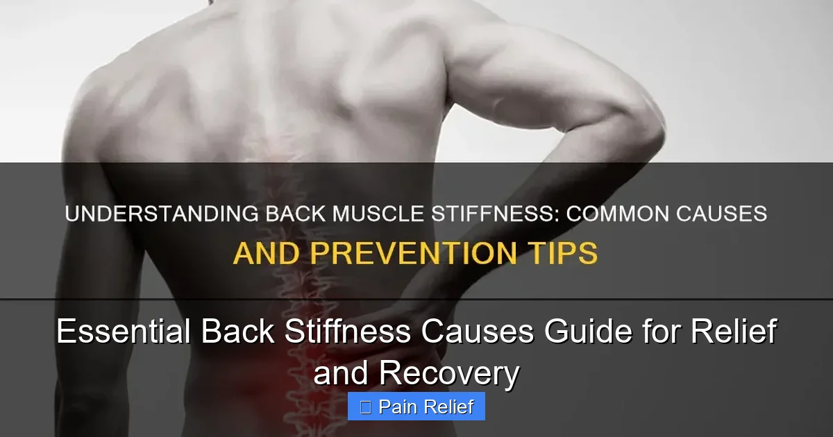Essential Back Stiffness Causes Guide for Relief and Recovery