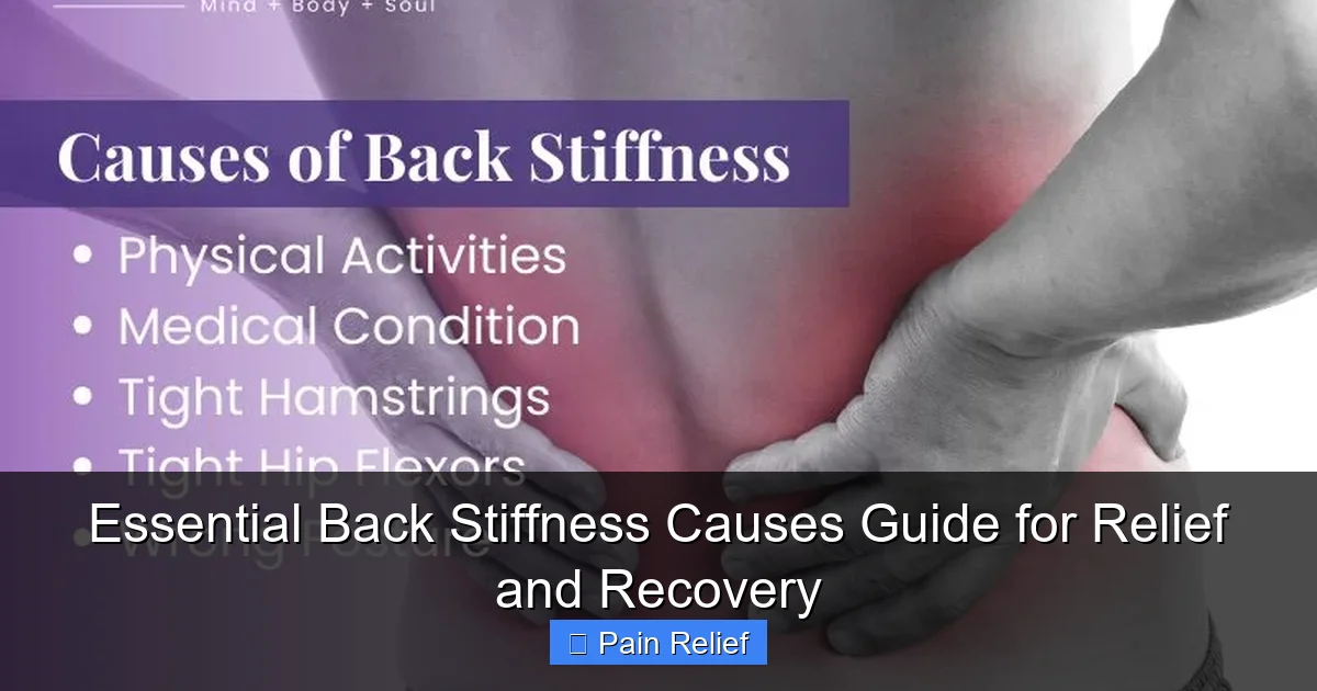 Essential Back Stiffness Causes Guide for Relief and Recovery
