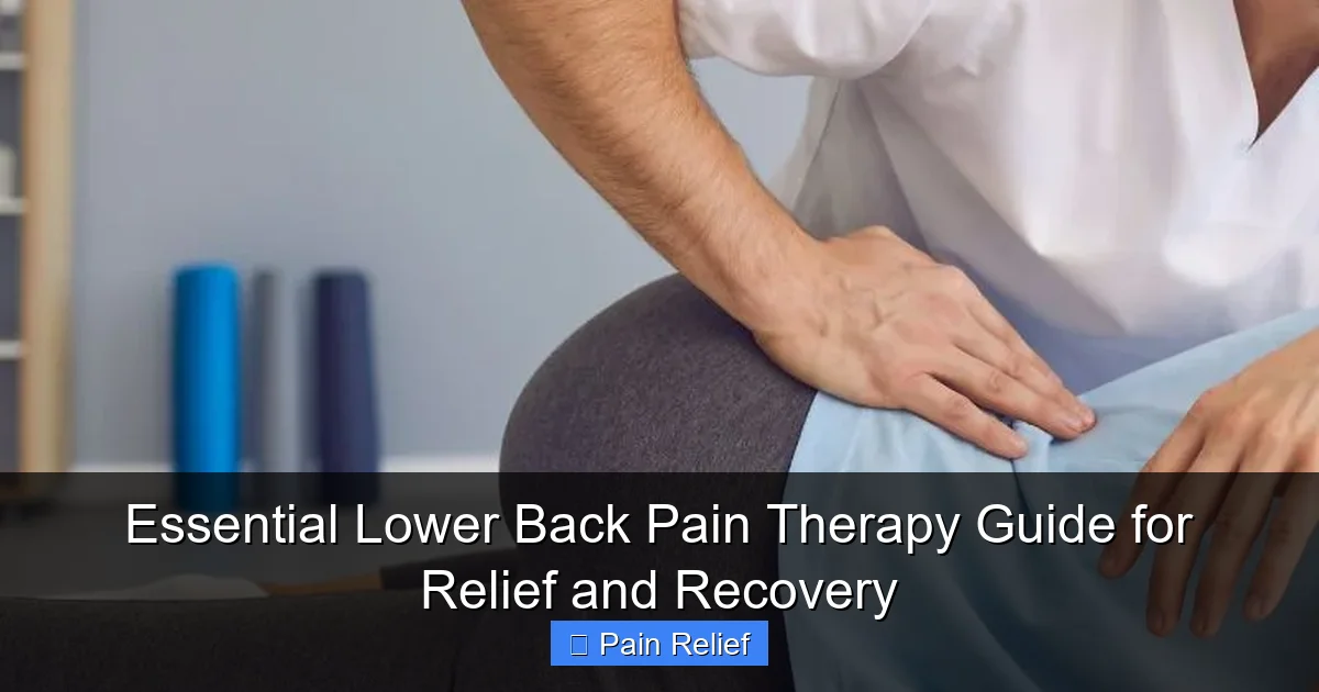 Essential Lower Back Pain Therapy Guide for Relief and Recovery