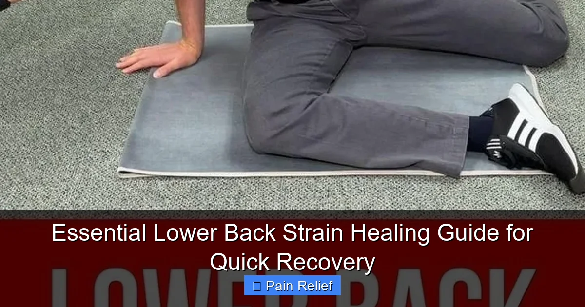 Essential Lower Back Strain Healing Guide for Quick Recovery