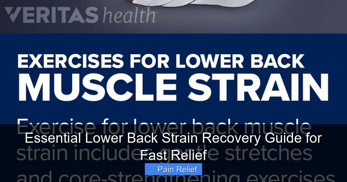 Essential Lower Back Strain Recovery Guide for Fast Relief