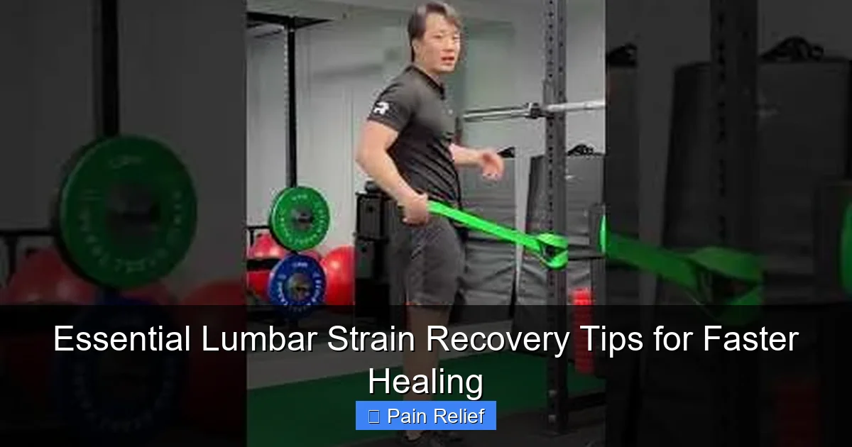 Essential Lumbar Strain Recovery Tips for Faster Healing
