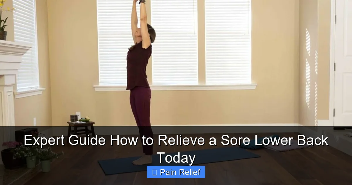 Expert Guide How to Relieve a Sore Lower Back Today