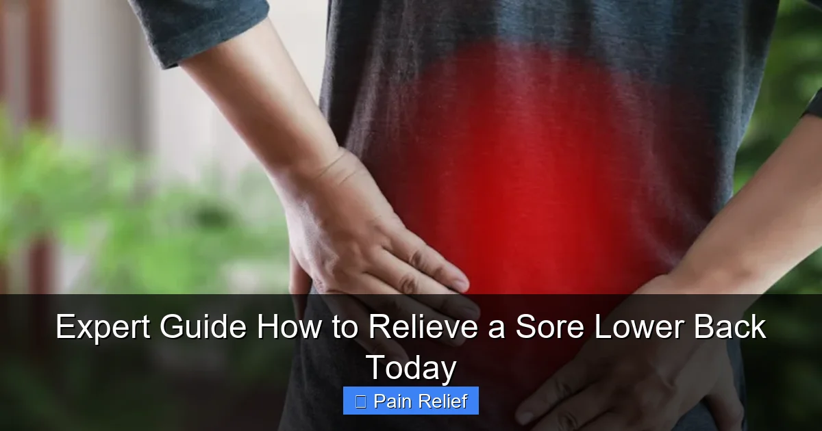 Expert Guide How to Relieve a Sore Lower Back Today