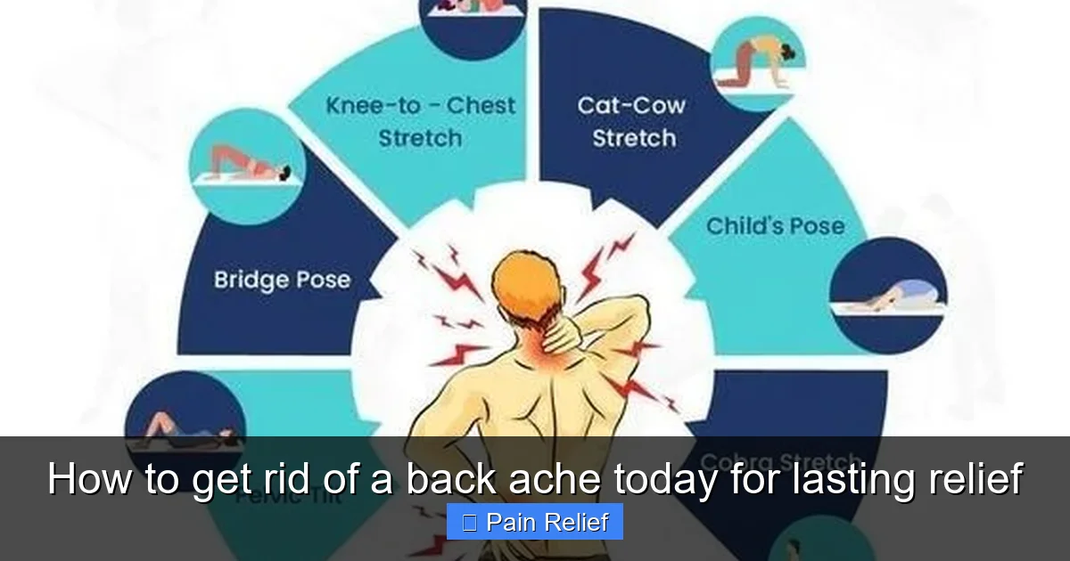 How to get rid of a back ache today for lasting relief