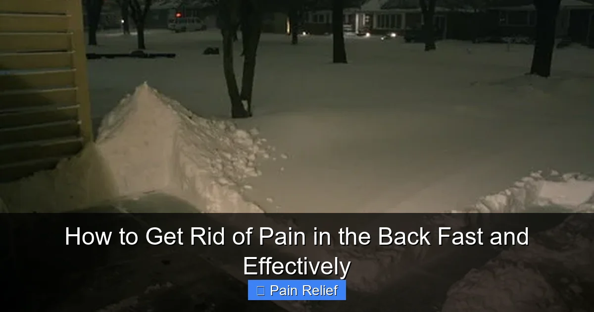 How to Get Rid of Pain in the Back Fast and Effectively