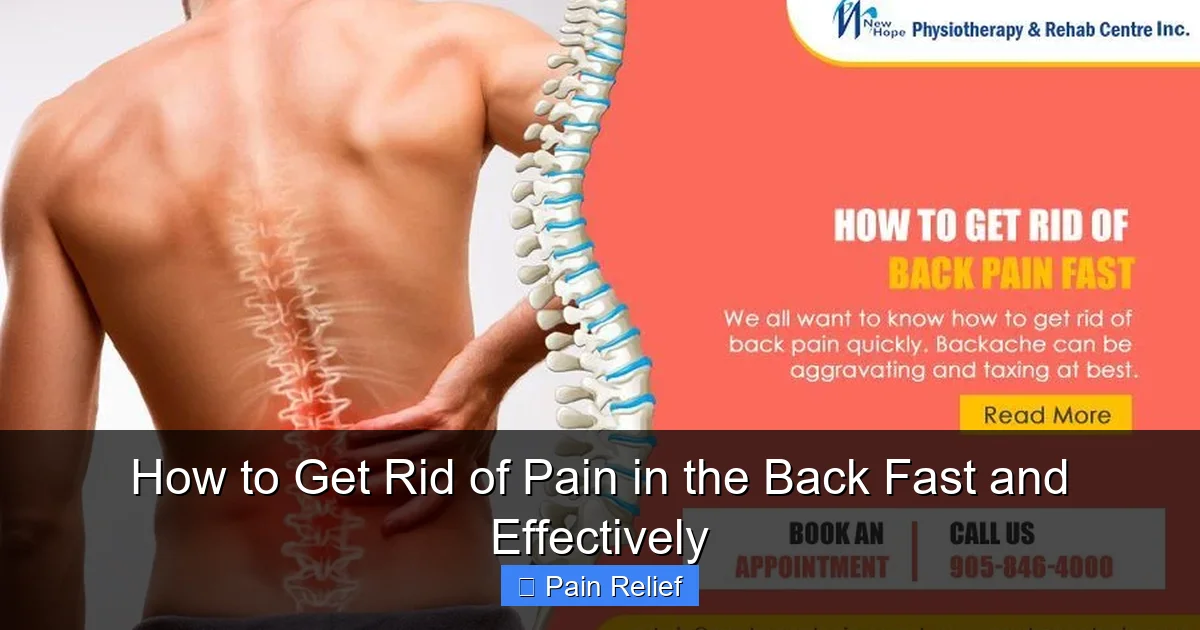 How to Get Rid of Pain in the Back Fast and Effectively