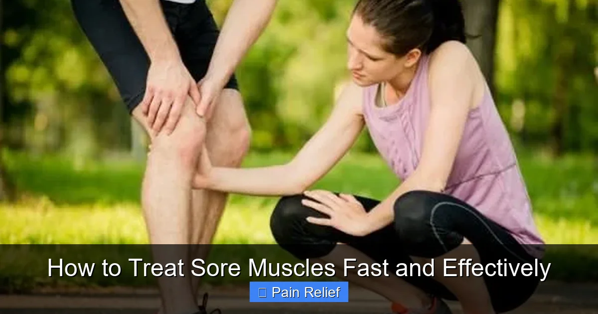 How to Treat Sore Muscles Fast and Effectively