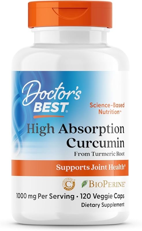 Doctor's Best 1000mg Turmeric Curcumin with Black Pepper Extract for J