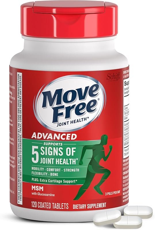 Move Free Advanced Glucosamine Chondroitin MSM Joint Support, 120 Tablets