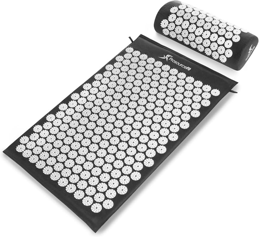 ProsourceFit Acupressure Mat and Pillow Set for Effective Back and Nec