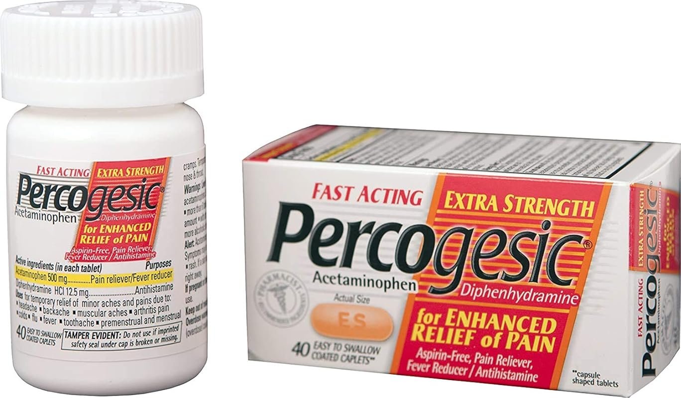 Percogesic Extra Strength Pain Relief - 6 Pack of Aspirin-Free Dual Ac