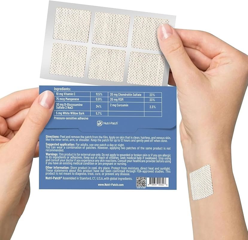 NUTRI-PATCH Inflam Topical Skin Patch with Turmeric and Vitamin C, 30