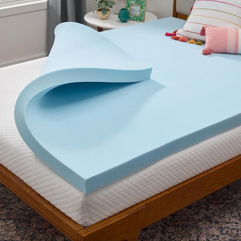 Linenspa Queen Memory Foam Topper with 3 Inch Gel Infusion for Cooling