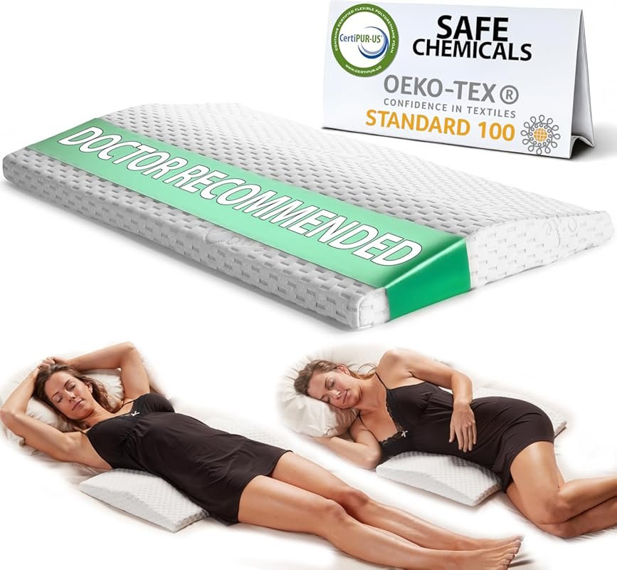 ComfiLife Lumbar Support Pillow - Memory Foam Relief for Back Pain, Tr