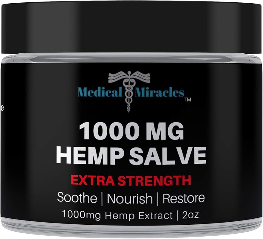 Medical Miracles Hemp 1000 Mg Extra Strength Healing Salve for Skin Ap
