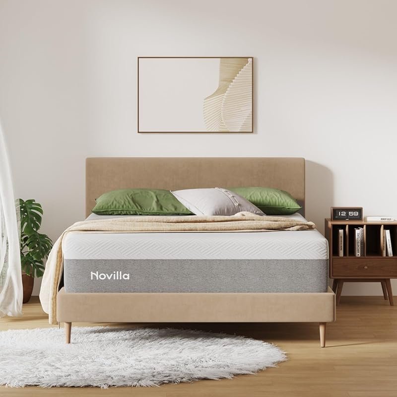 Novilla 12-Inch Queen Size Gel Memory Foam Mattress for Cool Sleep & P