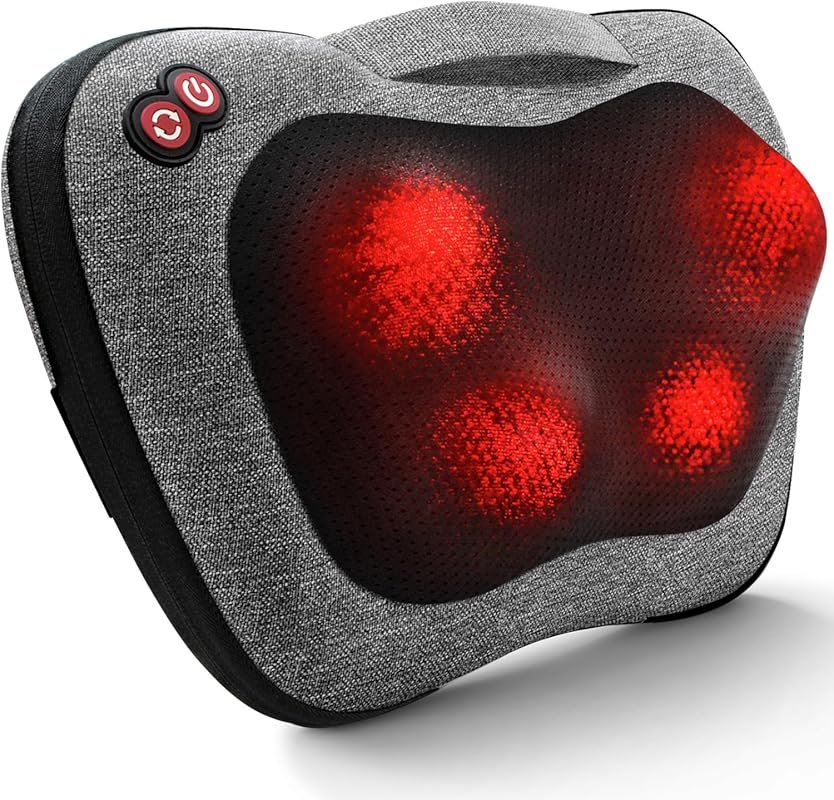VIKTOR JURGEN Shiatsu Back Massager with Heat, 3D Kneading for Pain Re