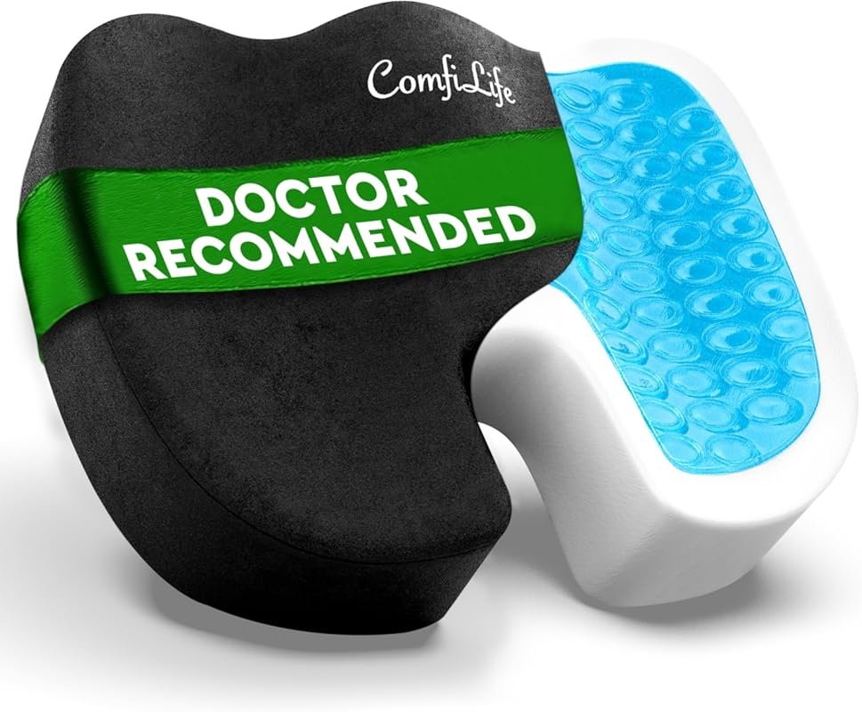 ComfiLife Premium Gel & Memory Foam Seat Cushion - Doctor Recommended