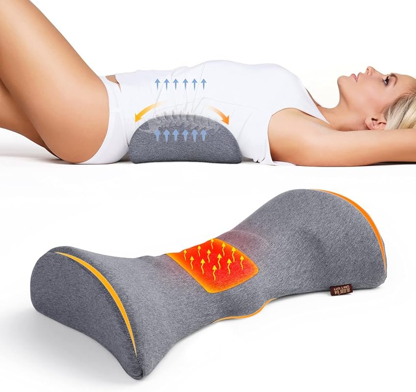 Cozyhealth Heated Lumbar Support Pillow - Graphene Heating for Lower Back Pain Relief