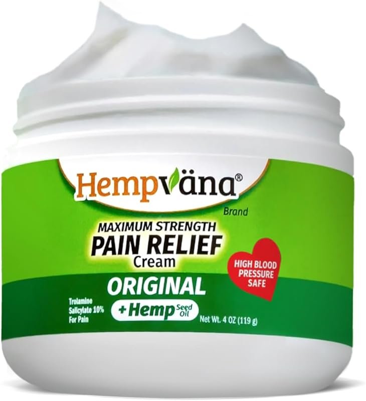 Hempvana Maximum Strength Relief Cream with Hemp Seed Oil for Odor-Fre