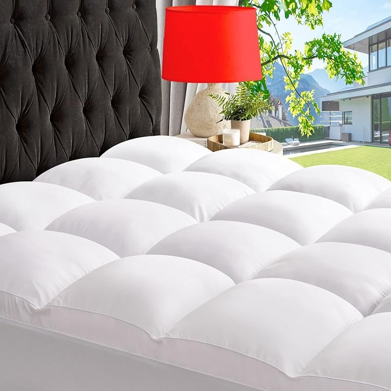 ABENE Queen Size Mattress Topper - Extra Thick Soft Plush Bed Topper f
