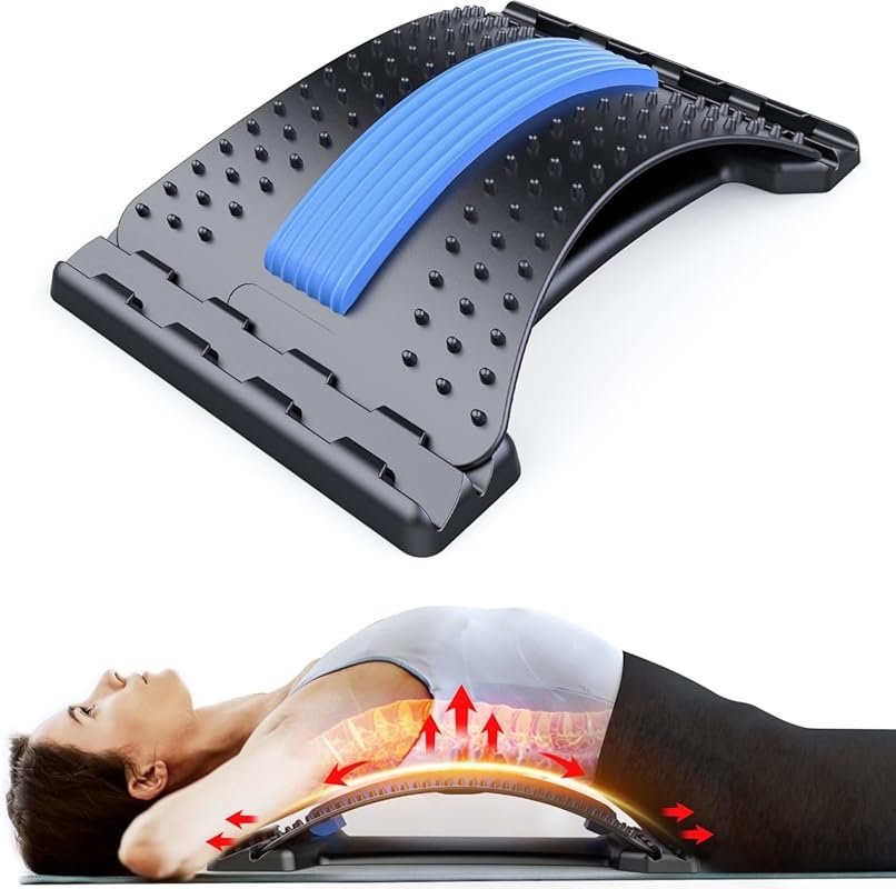 Back Stretcher for Lower Back Pain Relief, Adjustable Lumbar Support D