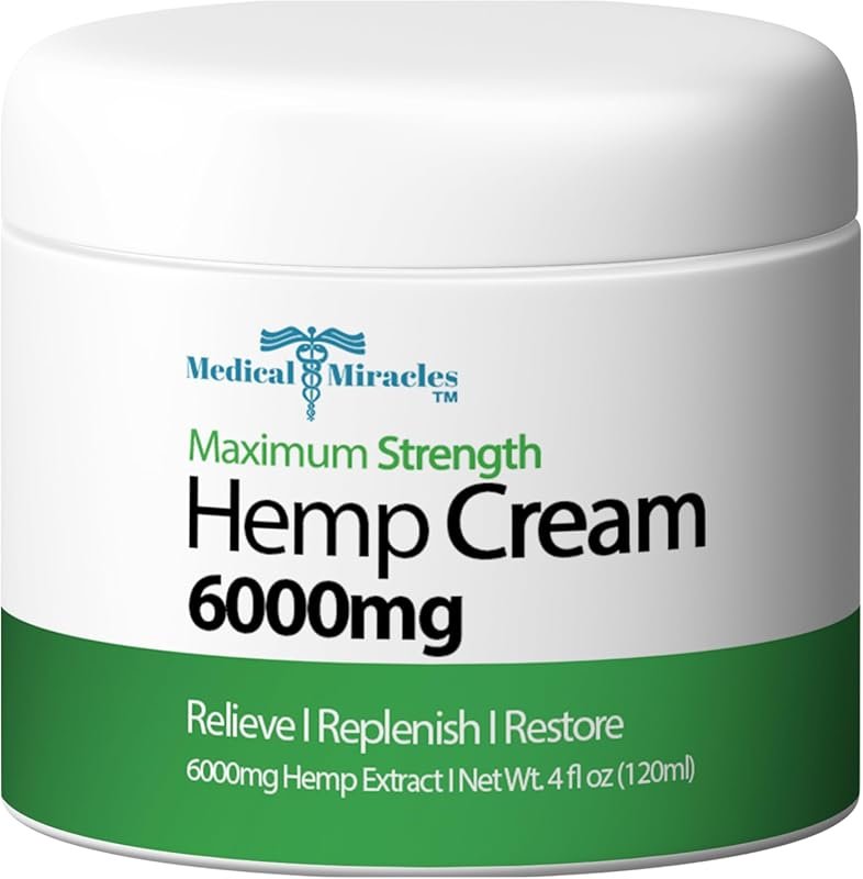 Medical Miracles Hemp Relief Cream - 6000mg Formula for Joint and Musc