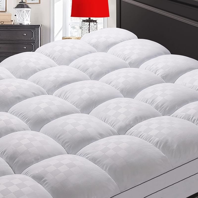 Extra Thick Queen Mattress Topper with Cooling Protection and Deep Pocket for Back Pain Relief