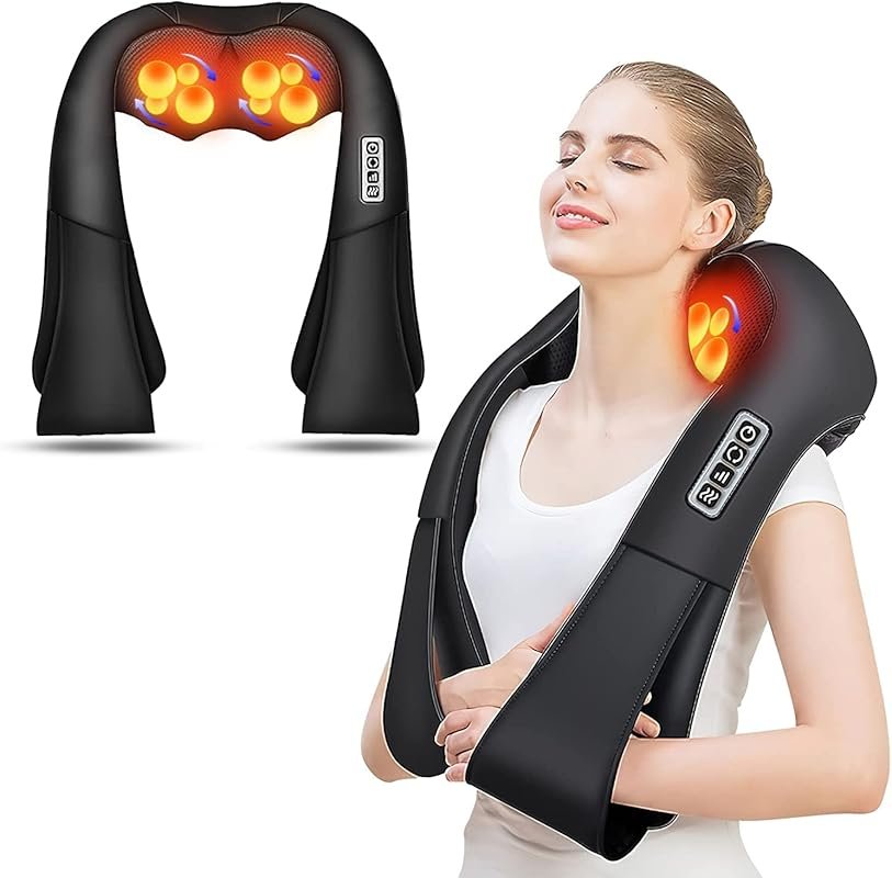 AERLANG Shiatsu Back and Neck Massager with Heat, Deep Tissue Kneading