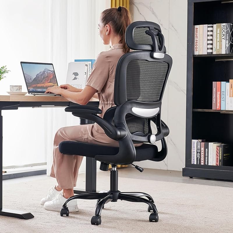 TRALT Ergonomic Mesh Office Chair for Long Hours, Supports Up to 330 L