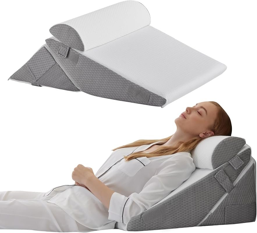 Bedluxe Wedge Pillow Set: 3PCS Orthopedic Adjustable Wedge for After S