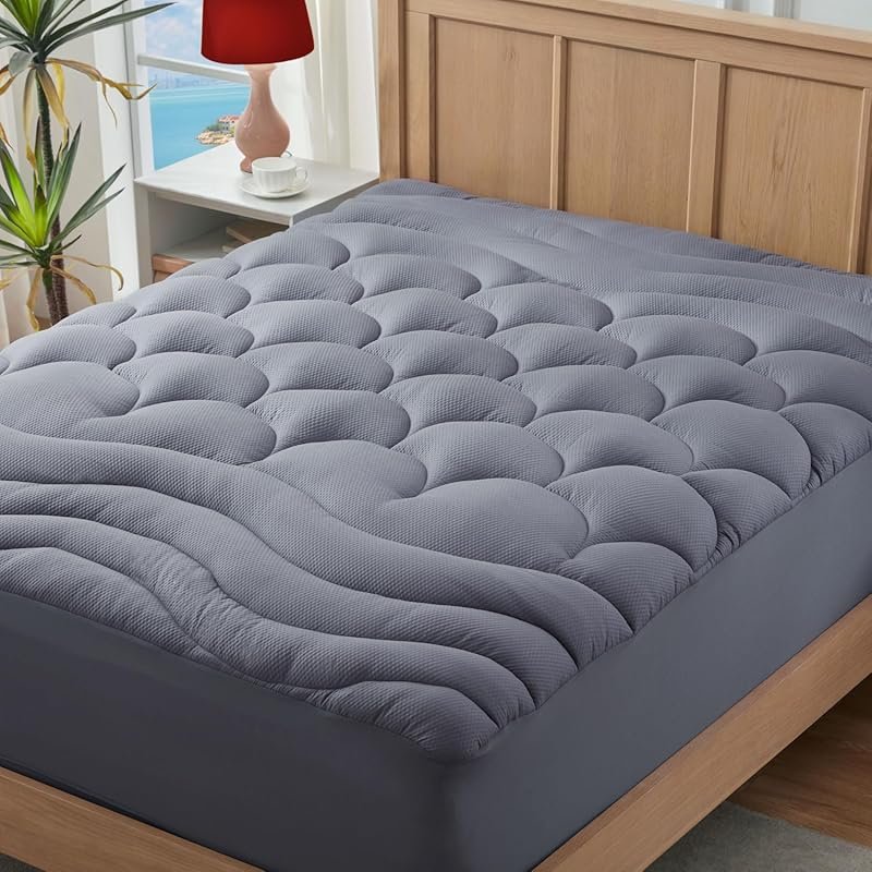 King Mattress Pad for Pain Relief with Cooling Pillow Top and Deep Poc