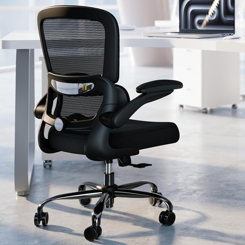 Adjustable Lumbar Support Ergonomic Office Chair with Mesh Back for Co