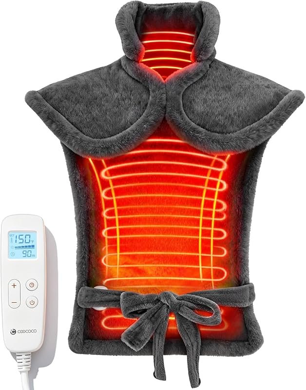 CooCoCo HSA Approved Electric Heating Pad for Back Pain Relief, Moist