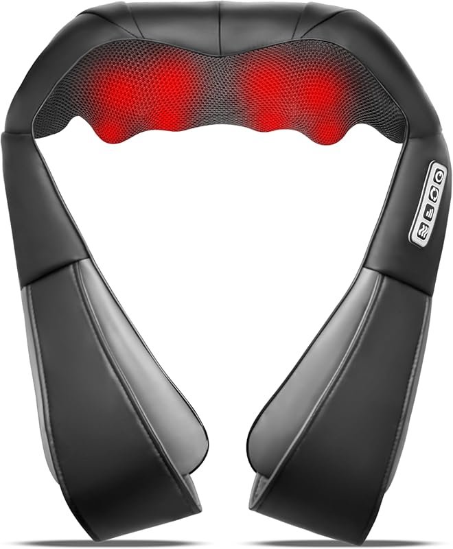 Shiatsu Neck and Back Massager with Heat for Deep Tissue Kneading, Ide