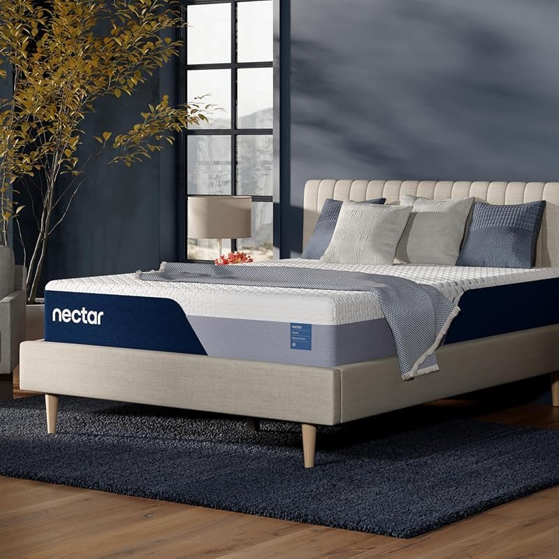 Nectar Classic 12” Queen Mattress - Medium Firm Contouring Foam with C