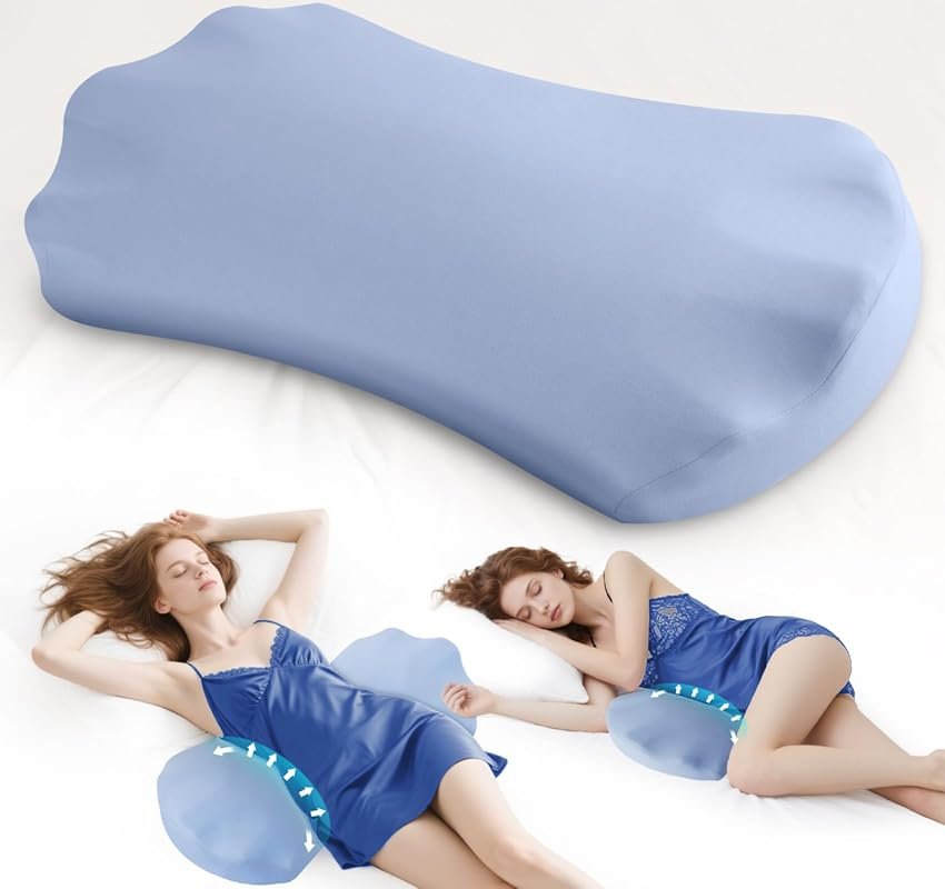 Lumbar Support Pillow: Ergonomic Memory Foam for Bed, Car & Travel, Id