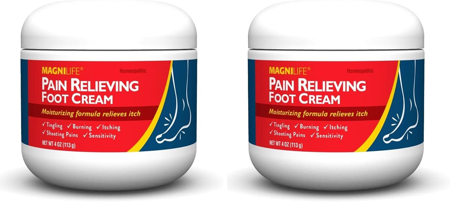 MagniLife Pain Relieving Foot Cream 4 Oz - All-Natural Relief for Sore